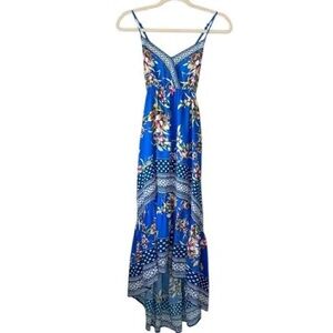 Jealous Tomato Floral Blue Maxi Dress